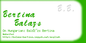 bertina balazs business card